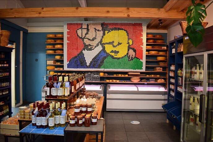 Een heuse schilderij van Vechtdal-bierdopjes - Foto: Ingezonden foto