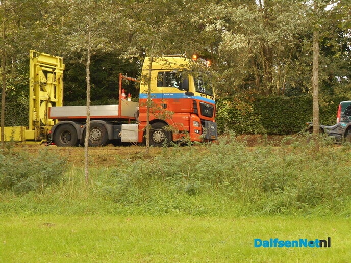 Optocht van grasmaaiers