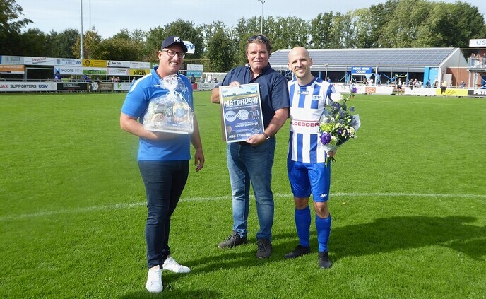 Sander Schaeffer speelde 250 wedstrijden voor USV 1 - Foto: Ingezonden foto