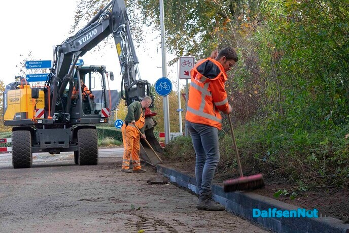 Werkzaamheden snelfietsroute – gedeelte tussen Koesteeg en Polhaarweg - Foto: Paul Scholten