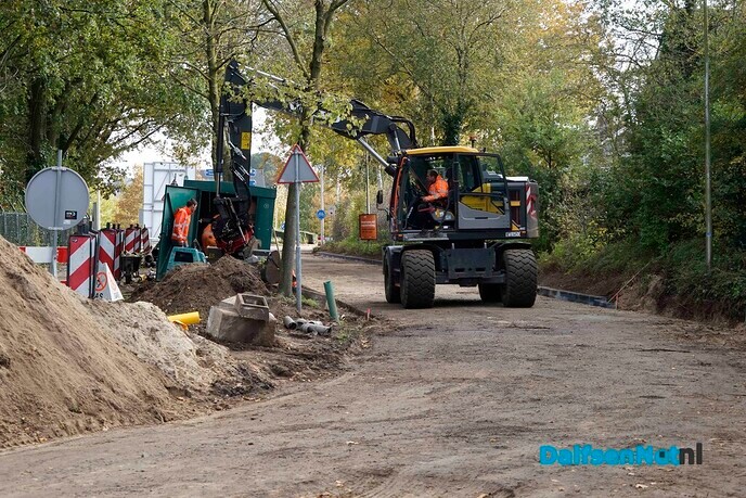 Werkzaamheden snelfietsroute – gedeelte tussen Koesteeg en Polhaarweg - Foto: Paul Scholten