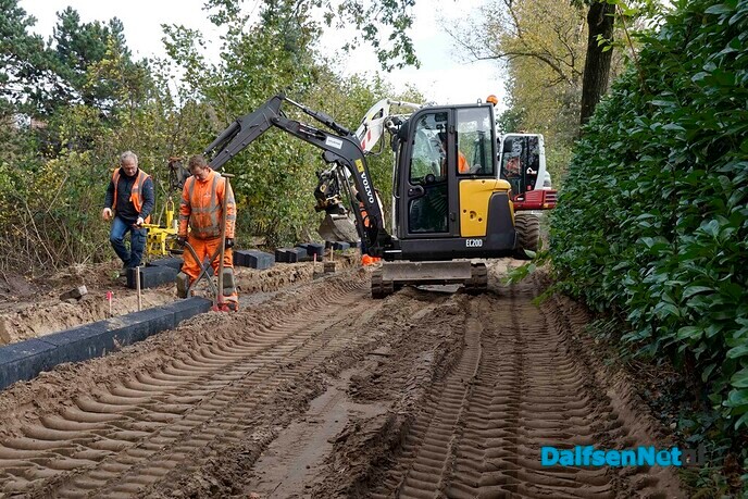 Werkzaamheden snelfietsroute – gedeelte tussen Koesteeg en Polhaarweg - Foto: Paul Scholten