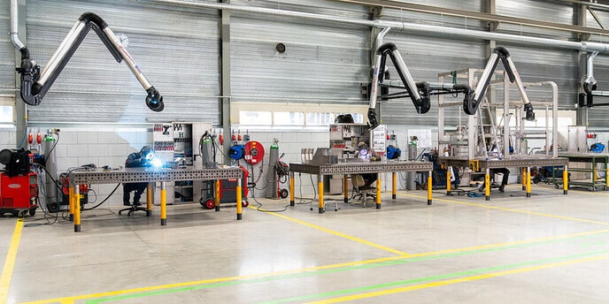 Gloednieuwe las-hal Hoekman RVS in gebruik - Foto: Ingezonden foto