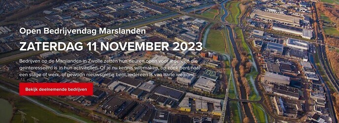 Eerste Open Bedrijvendag Marslanden 11 nov. - Foto: Ingezonden foto