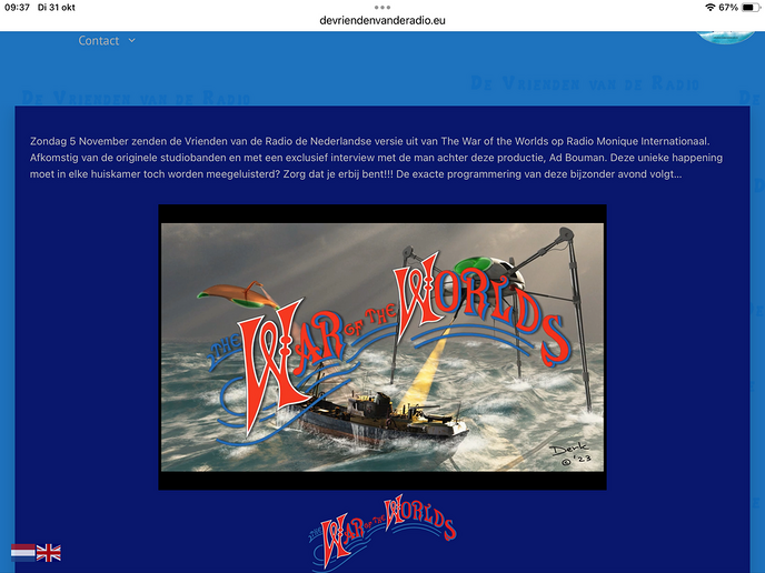 War Of The World op Radio Monique Internationaal