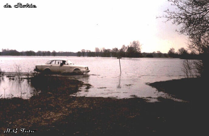 Hoogwater beelden van vroeger