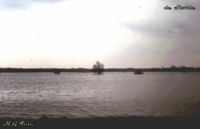 Hoogwater beelden van vroeger