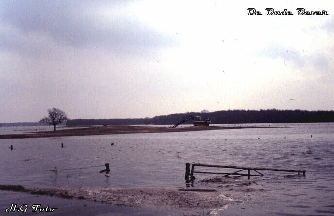 Hoogwater beelden van vroeger
