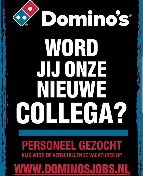 Personeel gezocht bij Domino’s