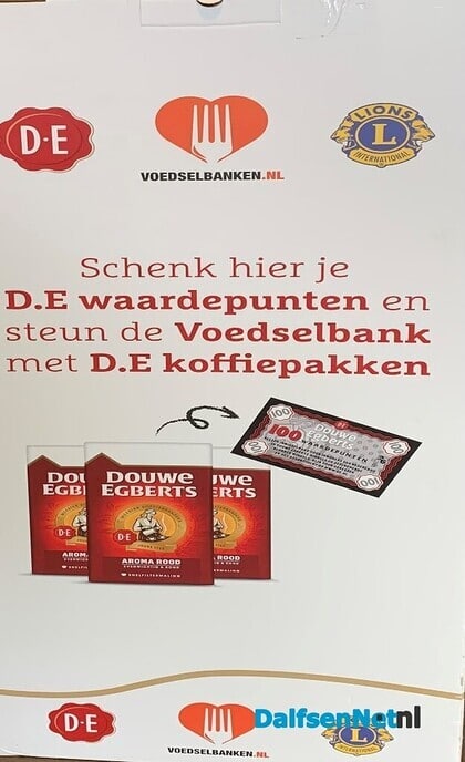 DE-waardepunten voor  Voedselbank - Foto: Ingezonden foto