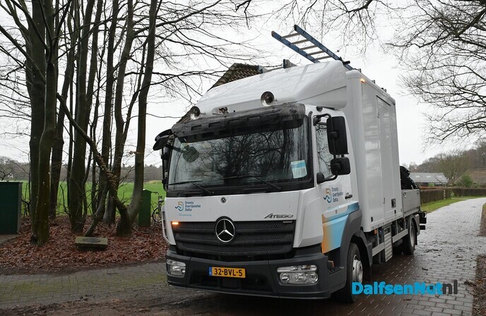 Hoog water op de Vecht, dijkpost 15 paraat in Vilsteren - Foto: Johan Bokma