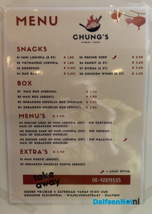Chung’s Street Food vanaf vandaag in Dalfsen! - Foto: Ingezonden foto