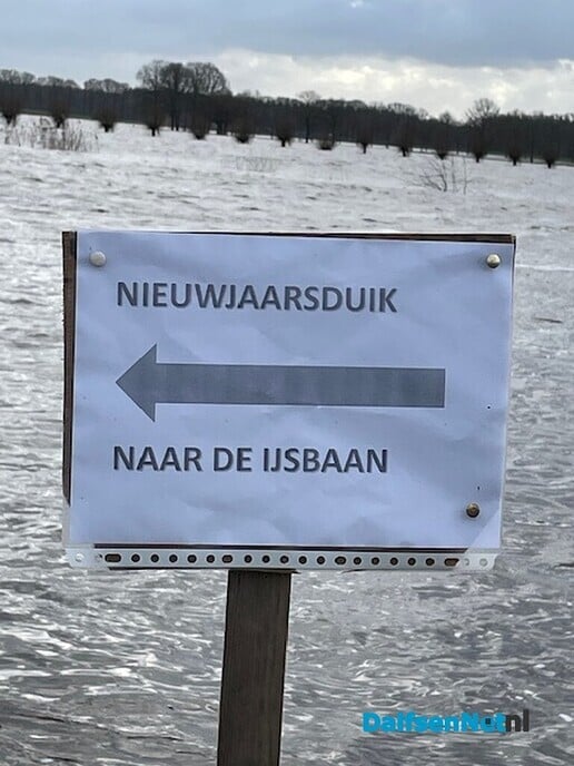 Nieuwjaarsduik wordt Nieuwjaarspoedel - Foto: Ingezonden foto