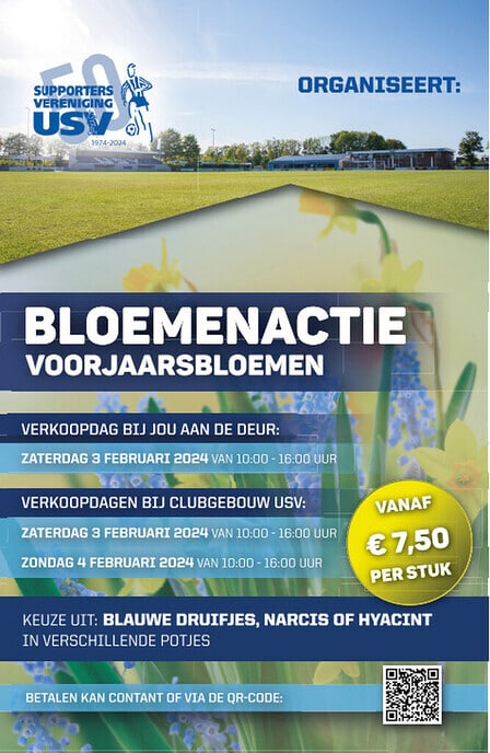Voorjaarsbloemen actie Supportersvereniging USV - Foto: Ingezonden foto