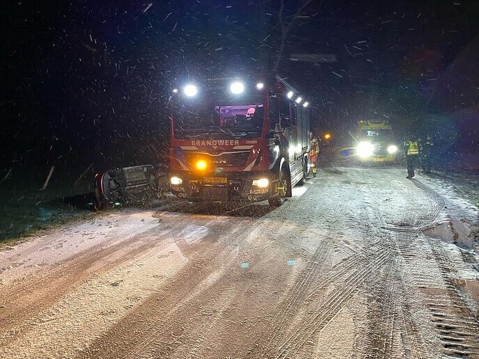 Ongeval Rechterensedijk en brand Giethmen