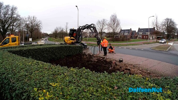 Werkzaamheden aan rotonde - Foto: Paul Scholten