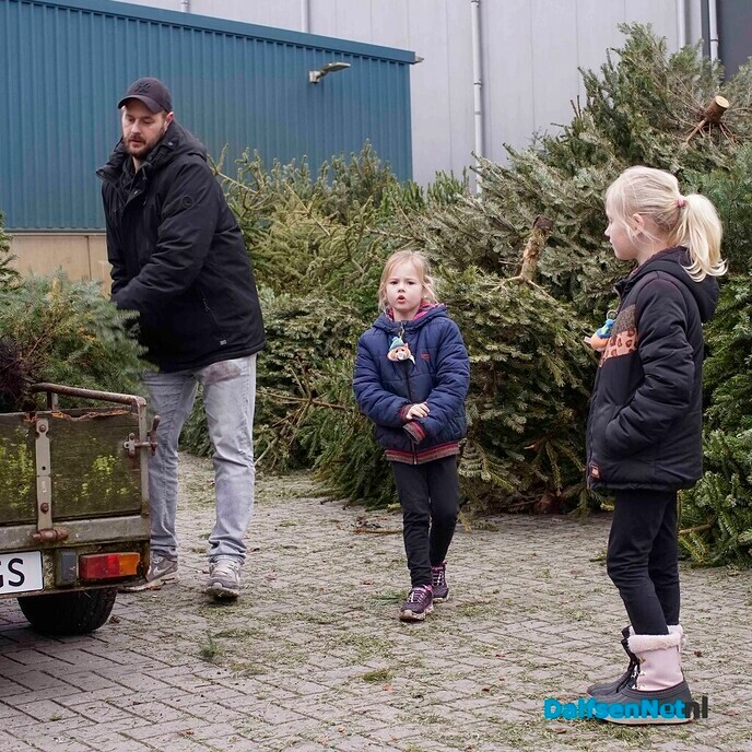Woensdagmiddag laatste inlevermogelijkheid van kerstbomen bij de gemeente - Foto: Paul Scholten