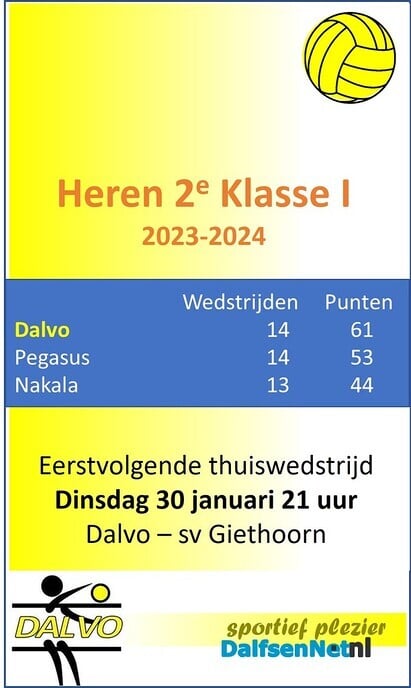 Overtuigende winst voor heren van Dalvo - Foto: Ingezonden foto