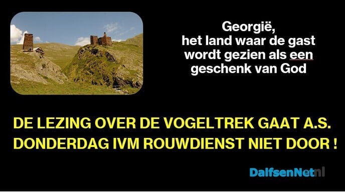 Lezing Vogeltrek over de Kaukasus gaat niet door - Foto: Ingezonden foto