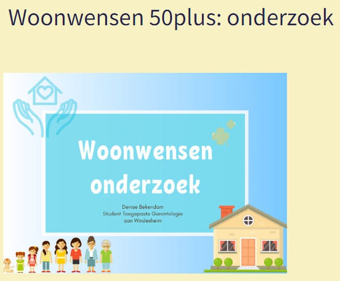 Onderzoek: woonwensen van 50plussers - Foto: Ingezonden foto