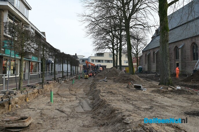 Archeologische begeleiding op het Kerkplein - Foto: Johan Bokma