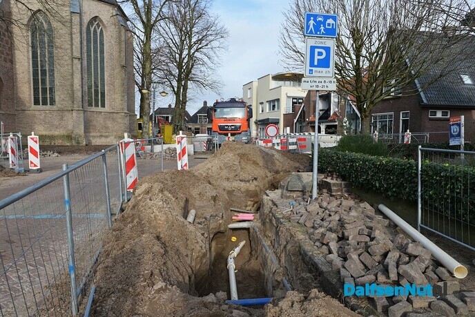 Archeologische begeleiding op het Kerkplein - Foto: Johan Bokma