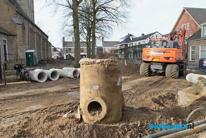 Archeologische begeleiding op het Kerkplein - Foto: Johan Bokma