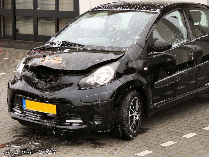 Autobrand aan de Schapendijk