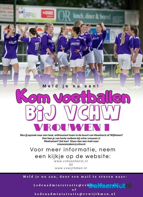 VCHW Vrouwen 1 zoekt speelsters - Foto: Ingezonden foto
