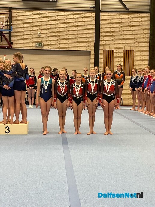 Podiumplaatsen voor turnsters gvn - Foto: Ingezonden foto