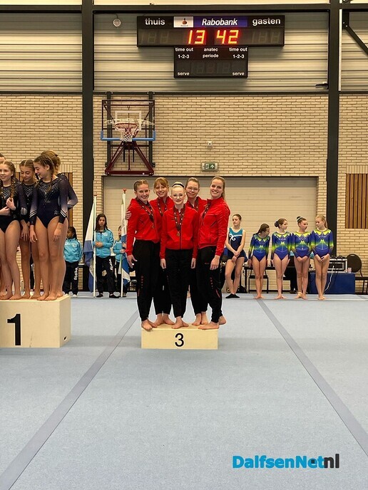 Podiumplaatsen voor turnsters gvn - Foto: Ingezonden foto