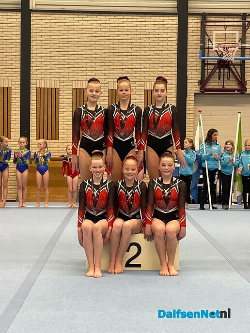 Podiumplaatsen voor turnsters gvn - Foto: Ingezonden foto