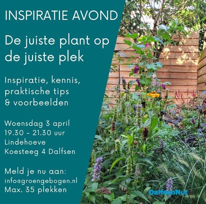 Inspiratieavond: De juiste plant op de juiste plek - Foto: Ingezonden foto