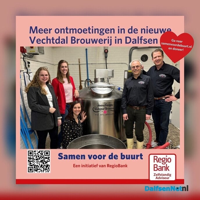Regiobank Dalfsen & de Vechtdal Brouwerij slaan handen in één! - Foto: Ingezonden foto