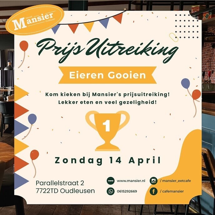 Prijsuitreiking ei gooien - Foto: Ingezonden foto