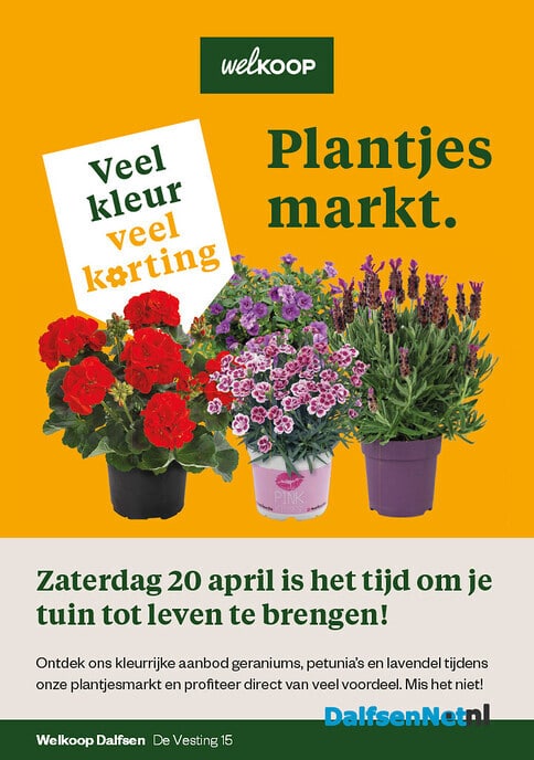 Aanstaande zaterdag Plantjesmarkt Welkoop - Foto: Ingezonden foto