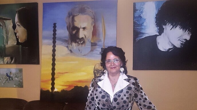 Maria Cublesan heeft expositie in vitrines van Albert Heijn Dalfsen - Foto: Eigen geleverde foto