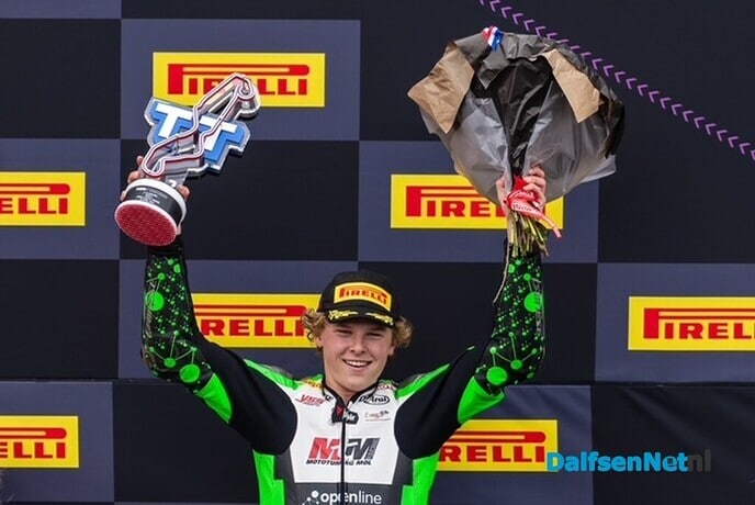WK podium Loris Veneman in Assen - Foto: Ingezonden foto