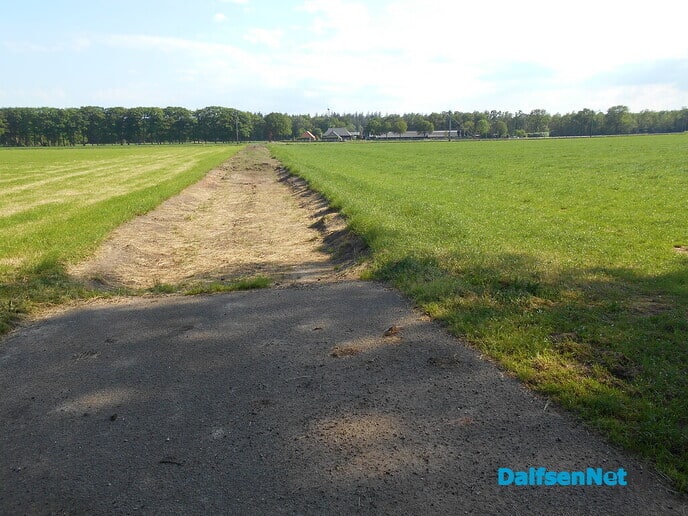 Restanten van wat ooit een overweg was
