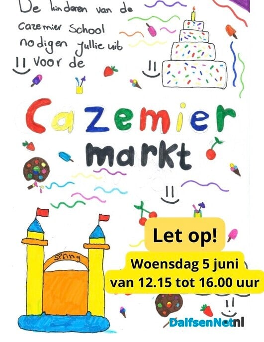 Cazemiermarkt verplaatst naar 5 juni - Foto: Ingezonden foto