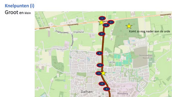 Prioriteiten gevaarlijke knelpunten Koesteeg/Rondweg - Foto: Eigen geleverde foto