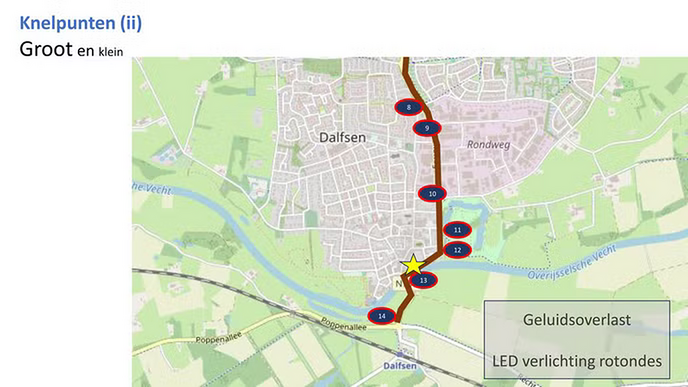 Prioriteiten gevaarlijke knelpunten Koesteeg/Rondweg - Foto: Eigen geleverde foto