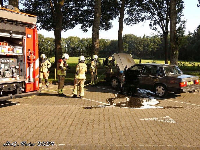 Melding autobrand parkeerplaats Sportcentrum