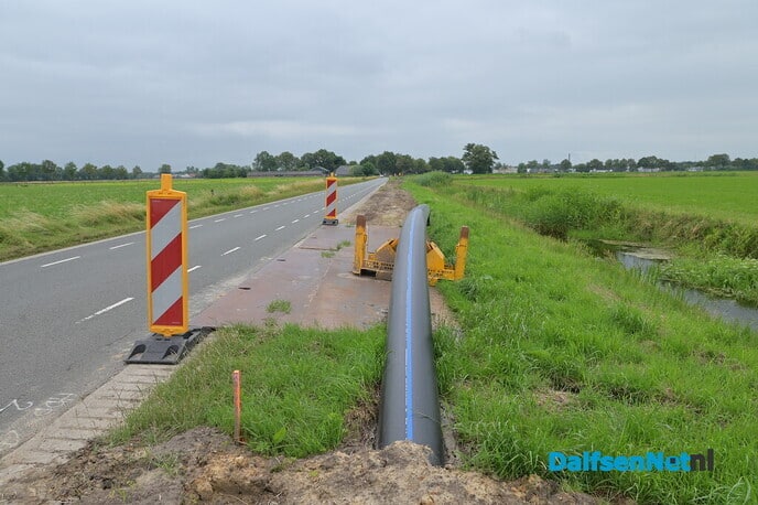 Nieuwe drinkwaterleiding tussen Dalfsen en Heino - Foto: Johan Bokma