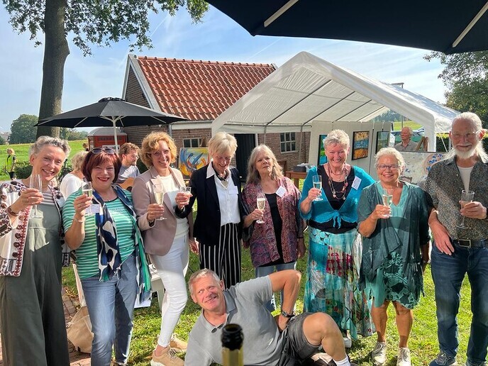 Expositie Vechterweerd panorama in gemeentehuis - Foto: Gemeente Dalfsen
