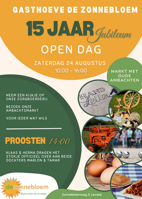 15-jarig jubileum op Gasthoeve de Zonnebloem - Foto: Ingezonden foto