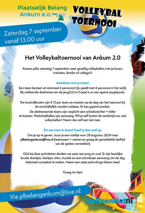 Ankum’s volleybaltoernooi 2024 - Foto: Ingezonden foto