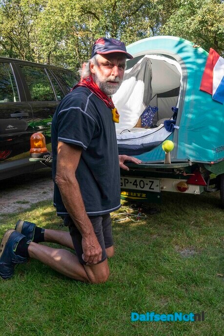 Vier trekkervrienden puffen even uit! - Foto: Paul Scholten