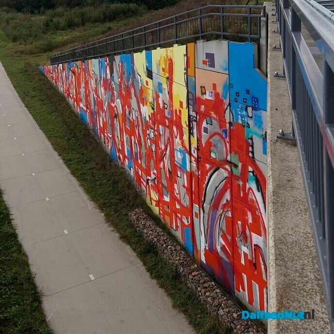 Muurschilderingen in fietstunnels bij spoorlijnen Hessenweg - Foto: Paul Scholten