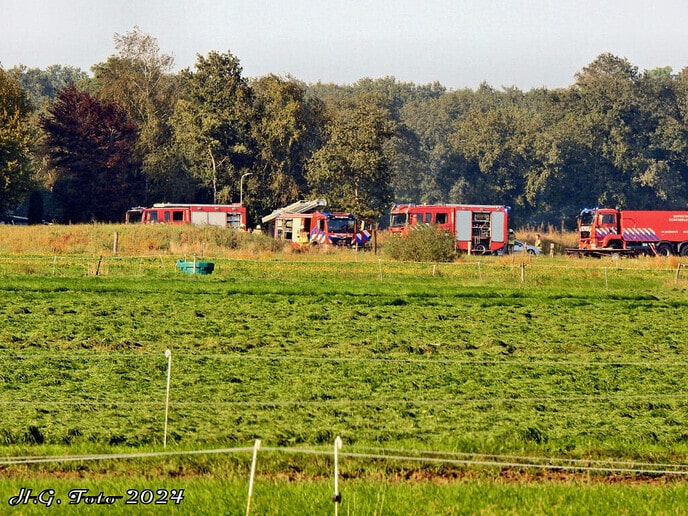 Grote brand aan de koloniedijk.